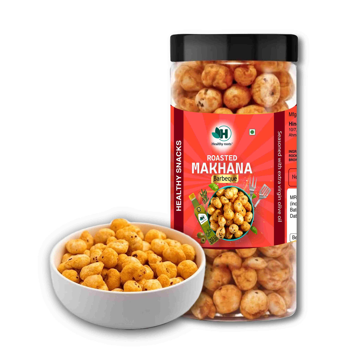 Roasted Makhana Barbeque Healthyroots