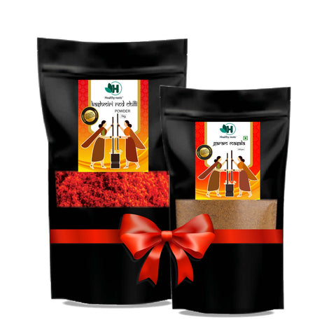 Kashmiri Red Chilli Powder 1kg & Garam Masala 200gm Combo - Healthy Roots