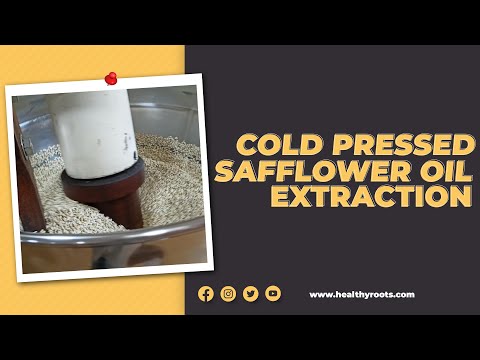 Cold pressed safflower oil video