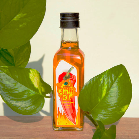 Red Chilli Oil | Cold Pressed Sunflower Oil Infused with Premium Red Chillies