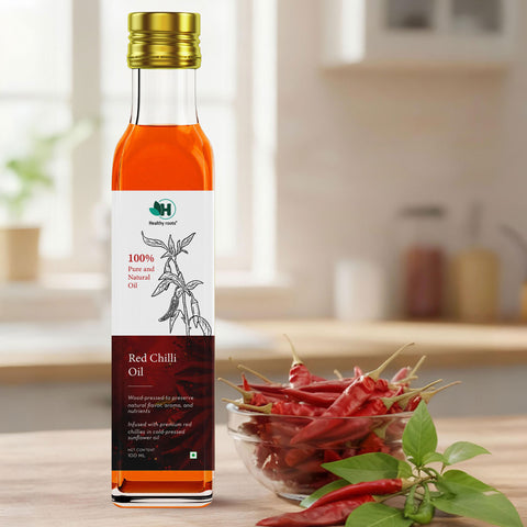 Red Chilli Oil | Cold Pressed Sunflower Oil Infused with Premium Red Chillies