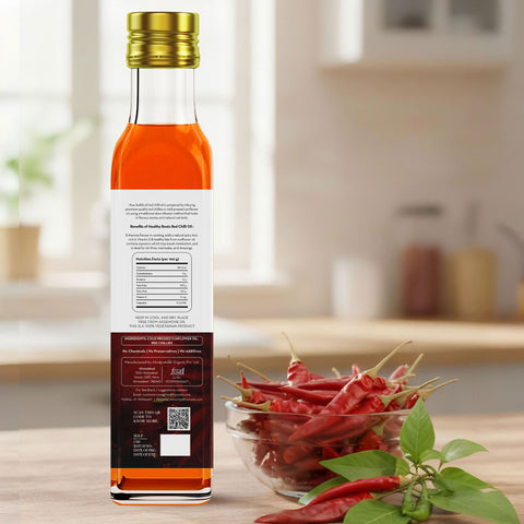 Red Chilli Oil | Cold Pressed Sunflower Oil Infused with Premium Red Chillies