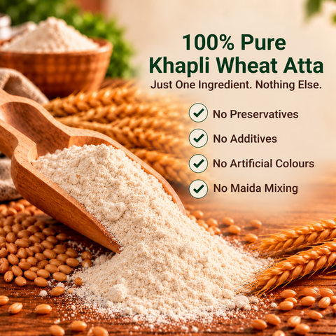 Khapli Wheat Flour |  Atta Stone Ground