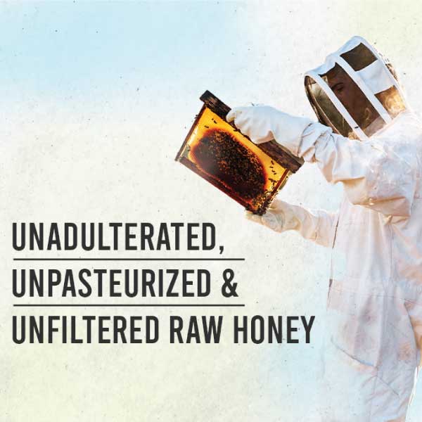 Healthy Roots unadulterated, unpasteurized and unfiltered Wild forestraw honey